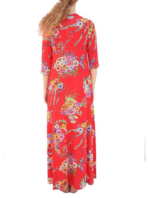Vestito jersey rosso Laboratorio Capri | TRAGARADRESSFIORIPESCIROSSO